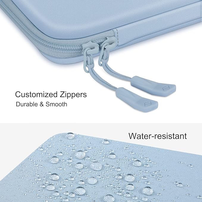 FINPAC Hard Laptop Sleeve Case for 13 inch MacBook Air M4 2025 A3240 M3 2024 A3113, 14 inch MacBook Pro M5/M4/M3/M2 A3434 A3401, 13" Air/Pro, Waterproof Case for Dell, Surface Laptop, HP, Ice Blue