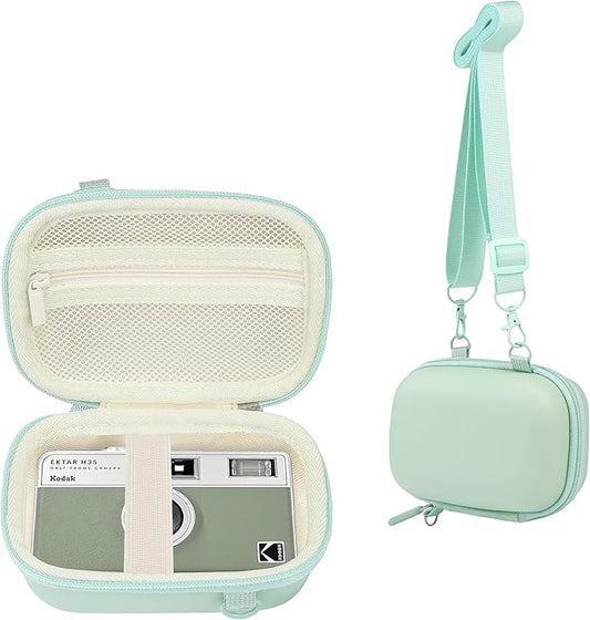 Leayjeen Digital Camera Case Compatible with KODAK EKTAR H35 H35N Half Frame Film Camera，Storage Holder Organizer for Kodak Ultra F9 M35 M38 Paper Shoot Camera-Dark Green(Case Only)