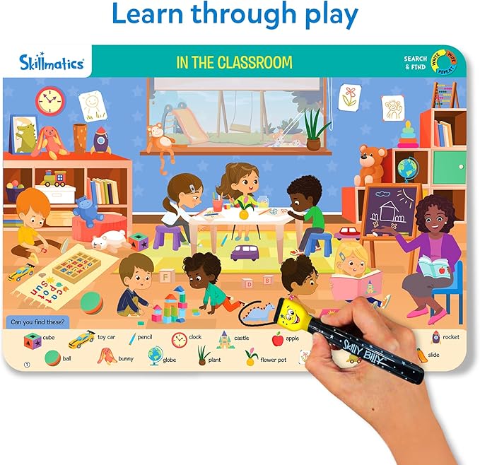 Skillmatics Search and Find Megapack Educational Game - Reusable Preschool Learning Activities, Perfect for Toddlers & Kids Who Love Toys, Art & Crafts, Builds Vocabulary, Gifts for Ages 3, 4, 5, 6