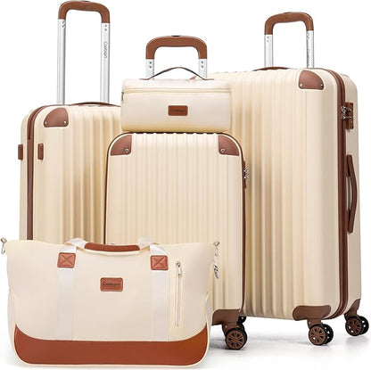 Luggage Sets 5 Piece Suitcases with Wheels, Suitcase Set ABS Hard Case Luggage with TSA Lock Spinner Wheels Durable Travel Luggage