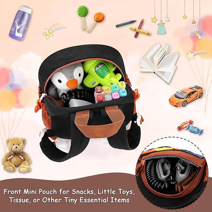 Accmor Toddler Leash Backpack, Child Safety Backpack with Anti Lost Wrist Link, Mini Kids Travel Essential Mini Rucksack Walking Harness, Cute Concrete Truck Bag Children's Leash Strap for Baby Boys