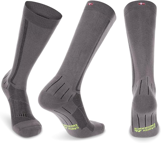 DANISH ENDURANCE 21-26 mmHg Compression Socks | Graduated Support & Faster Recovery | Running & Travel | Unisex 1 Pack