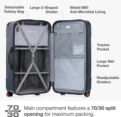 Traveler's Choice Maxporter II 30" Hardside Spinner Trunk Luggage, TSA Lock, Navy