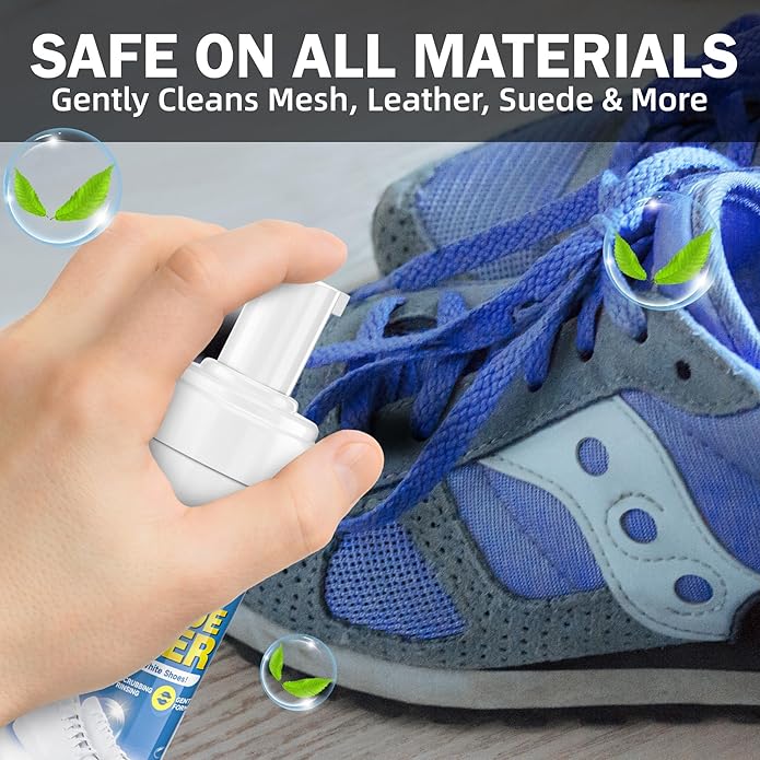 Shoe Cleaner Kit, Deep Cleaning Sole & Sneaker Cleaner, White Shoe Cleaner for Sneakers, Tennis Shoes, Leather, Canvas, Rubber and more– 6.76 oz