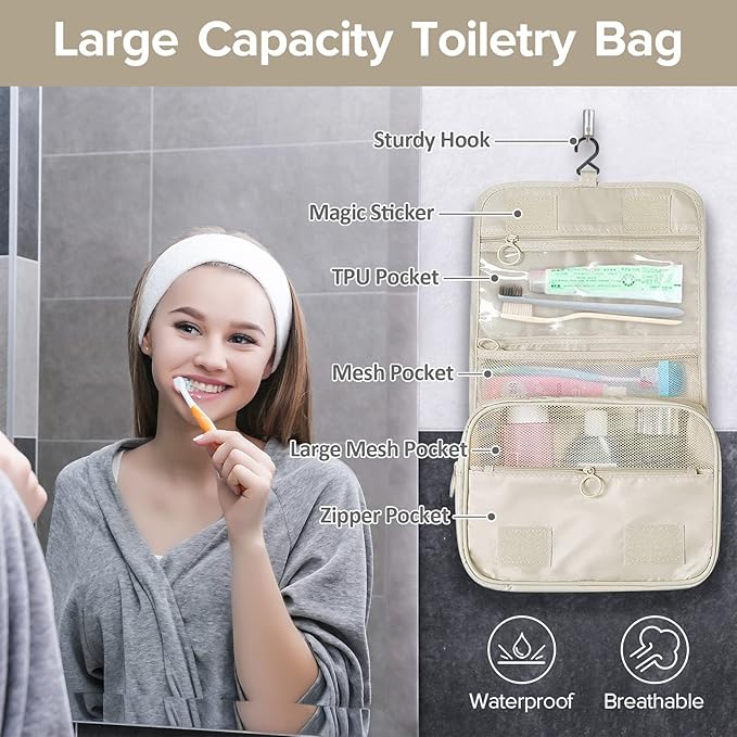 8 Set Packing Cubes for Suitcases, Travel Luggage Packing Organizers for Travel Accessories(BEIGE)