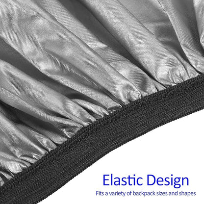 2 Pack Backpack Rain Cover - Waterproof Lightweight Cover with Vertical Reflective Strap, Apply to Cycling/Hiking/Mountain Climbing (40-50L, M, Orange)