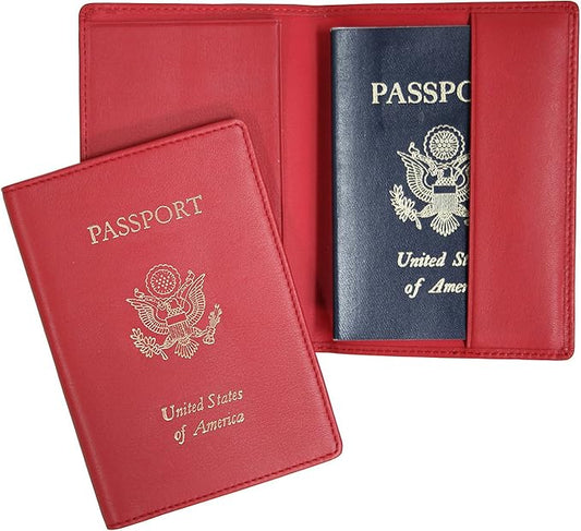Royce Leather Passport Holder and Travel Document Organizer