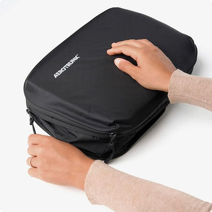 Aerotrunk Ultralight Compression Packing Cubes - Lightweight Travel Organizers for Suitcases and Luggage (6-Pack, Black)