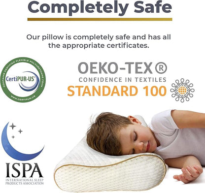 Royal Therapy Travel Memory Foam Pillow 2-Pack, Neck Pillow Bamboo Adjustable Side Sleeper Pillow