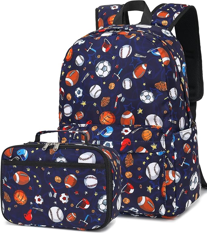 CAMTOP Backpack for Kids, Boys Girls Preschool Backpacks with Lunch Box Toddler Kindergarten School Bookbag Set