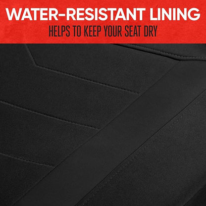 Motor Trend SpillGuard 2 Black Seat Covers for Cars & Seat Covers for Trucks - Neoprene Lining Waterproof Car Seat Covers Front Seats Only - SUV Seat Covers Protector - Forros para Asientos de Carro