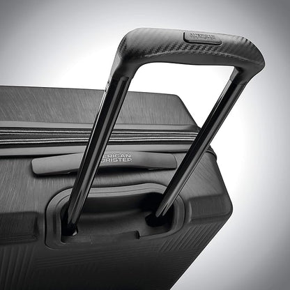 American Tourister Stratum XLT Expandable Hardside Luggage with Spinner Wheels, Jet Black, Carry-On 21-Inch