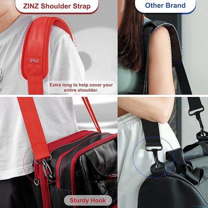 ZINZ 79.5" Universal Strap with Ultra-Thick Fixed Breathable Pad - Adjustable Heavy-Duty Shoulder Strap for Laptop, Crossbody, Luggage, Gym, Camera Bag and More - R01E01