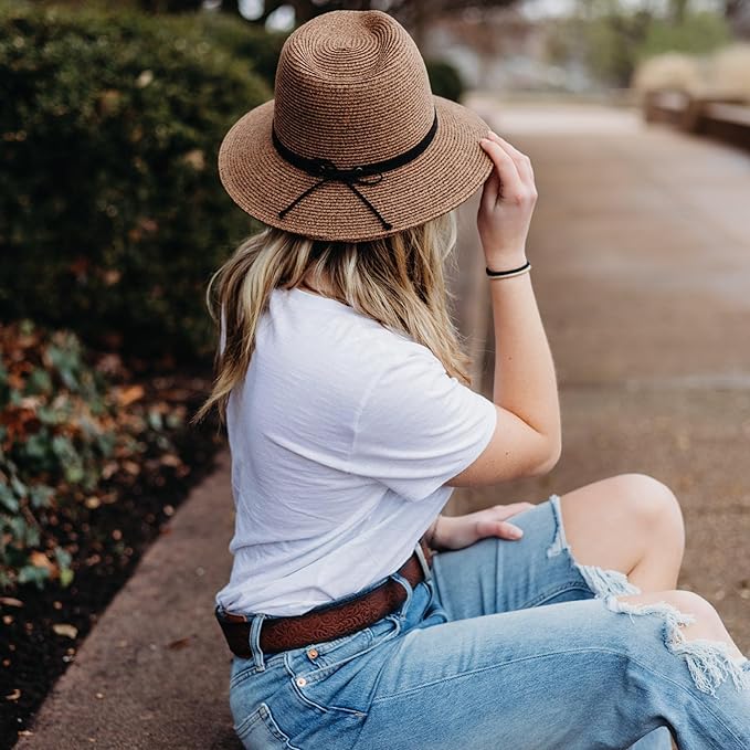 Lucky Brand Straw Hat | Travel | Vacation | Sun Protection | Lightweight | Breathable | Summer | Beach | Straw
