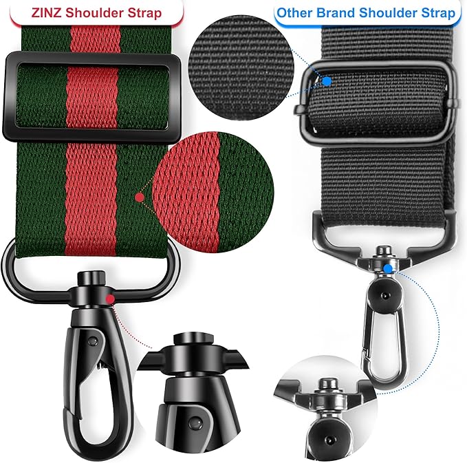ZINZ 79.5" Universal Strap with Ultra-Thick Fixed Breathable Pad - Adjustable Heavy-Duty Shoulder Strap for Laptop, Crossbody, Luggage, Gym, Camera Bag and More - TW01B04