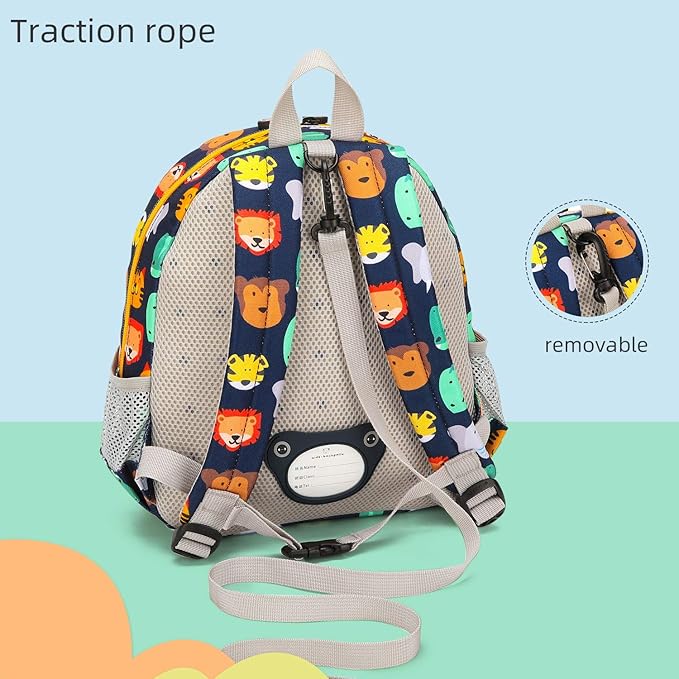 willikiva 3D Dinosaur Backpack Toddler Backpacks for Boys and Girls Kids Backpack Waterproof Preschool Safety Harness Leash (Grey)