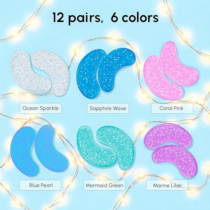 MAREE Eye Gels - Cooling Pads Under Eye Patches for Puffy Eyes and Dark Circles with Collagen & Hyaluronic Acid - Anti Wrinkles Under Eye Masks Skincare Treatment for Puffiness - Parches Para Ojeras