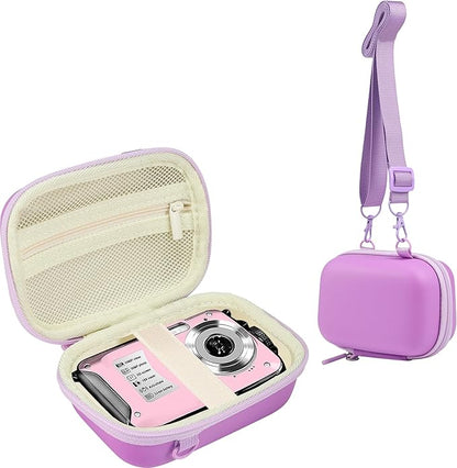 Leayjeen Underwater Camera Case Compatible with YISENCE/Trsunow/HICSHON/Yifecial/QUNVAL 11FT Waterproof Camera，Selfie Underwater Camera, Waterproof Floatable Digital Camera- Purple(Case)