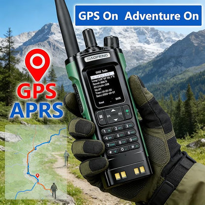 BAOFENG DMR DM-32UV Radio 10W Digital Two-Way Radio Walkie Talkie with GPS APRS NOAA Alerts Handheld ham & Complete Kit (Tactical Antenna Carry Case Programming Cable Emergency Card) for Adults