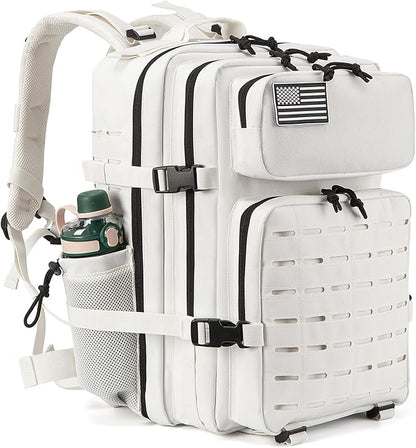 QT&QY 25L/45L Military Tactical Backpack For Men Molle Daypack 3 Day Bug Out Bag Hiking Rucksack With Bottle Holder