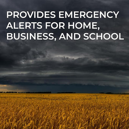 Midland - WR120B - NOAA Emergency Weather Alert Radio - Localized Programming, Trilingual Display, 60+ Emergency Alerts, Alarm, Selectable Alert Tone