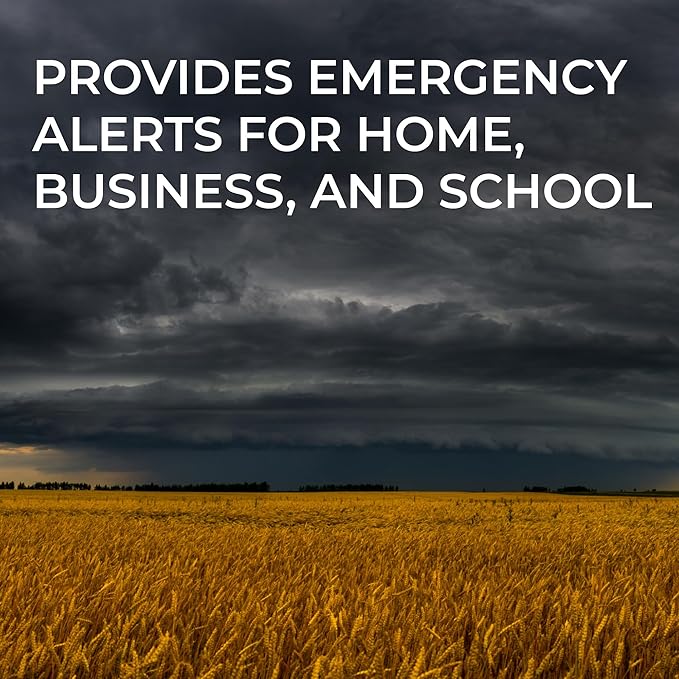 Midland - WR400 Weather Radio Deluxe - NOAA Emergency Alert Scanner – Home Use with Battery Backup - Local County Programming Over 80 Emergency Voice Flashing Alerts – Alarm Clock AM/FM Radio