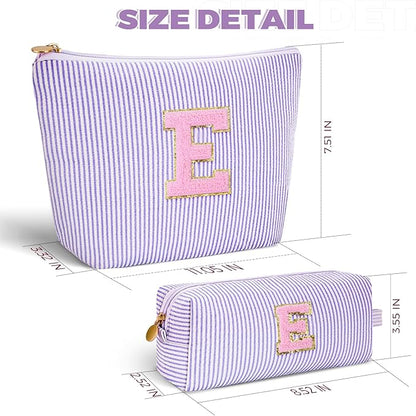 Teen Girl Travel Essentials - Birthday Gifts for Girls Teens Kids Daughter Sister Her,Cute Trendy Stuff Makeup Bag Set Cosmetic Bag - Lavender,E