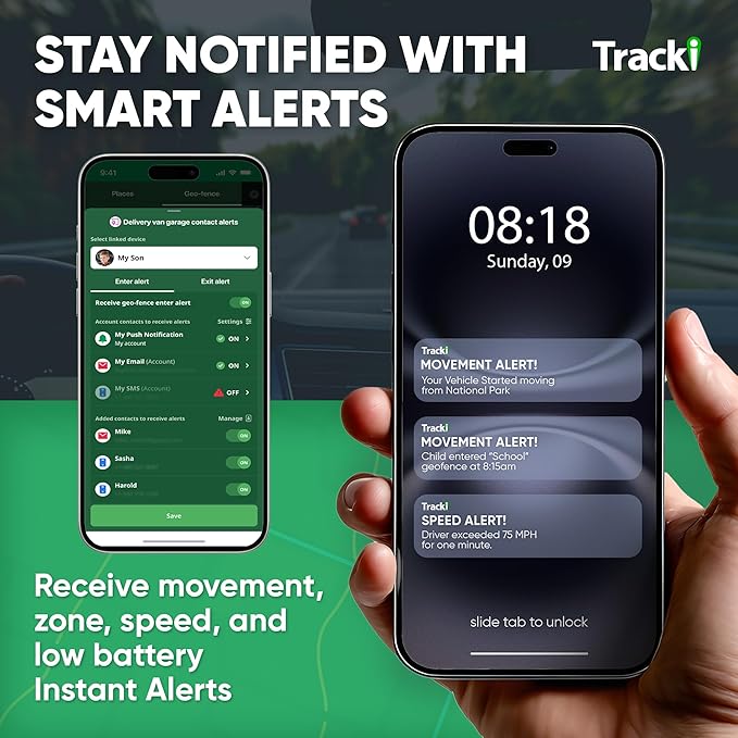 Tracki GPS Tracker for Vehicles – Real-Time 4G LTE Assets & Car Tracking Device with App, Magnetic Mount, Compact Design, Worldwide Coverage – iOS & Android (Subscription Required)
