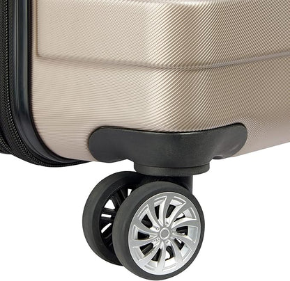 DELSEY PARIS Margot Hardside Luggage, Dual Wheel Spinners for Smooth Travel, Expandable with Spacious & Organizable compartments, Men and Women, Gold, Medium Check-In 24-Inch