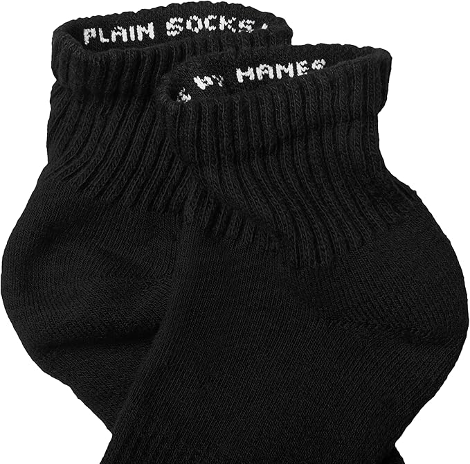 Hanes Unisex Plain White Socks Pack or Plain Black Socks Pack, Men's, Women's & Teen Sizes, Crew and Ankle 6-Packs