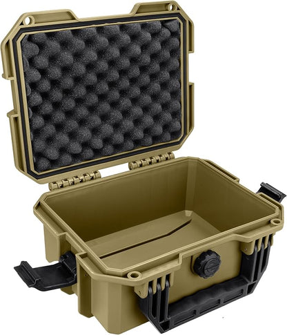 Eylar 11.8" Intact Series Compact Hard Camera Case, Lightweight and Durable Stacker Design with Foam (Dark Earth)