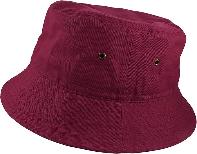 Gelante Solid Color 100% Cotton Bucket Hat for Women and Men Packable Travel Summer Beach Hat