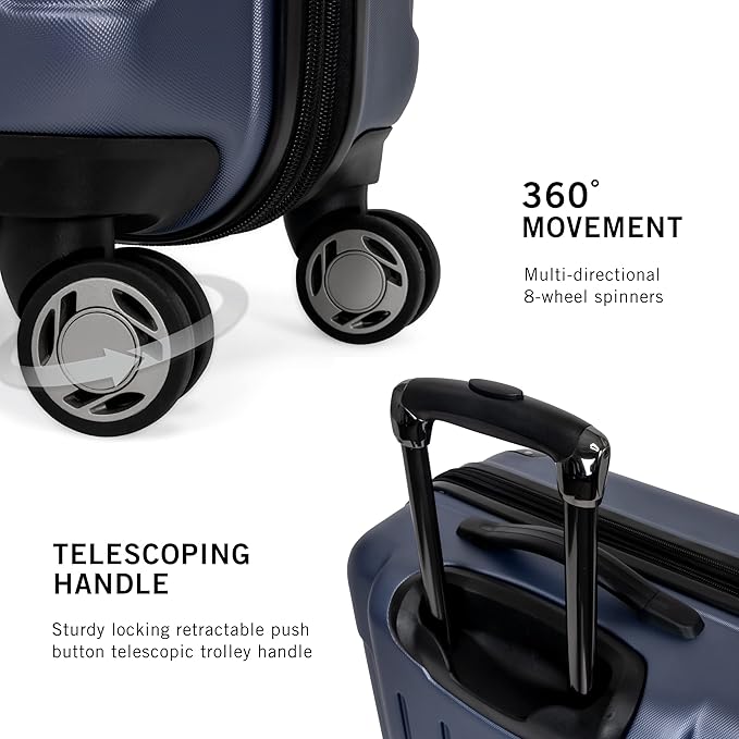Kenneth Cole REACTION Renegade Luggage Expandable 8-Wheel Spinner Lightweight Hardside Suitcase, Smokey Purple, 28-Inch Checked