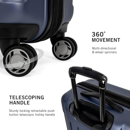 Kenneth Cole REACTION Renegade Luggage Expandable 8-Wheel Spinner Lightweight Hardside Suitcase, Smokey Purple, 28-Inch Checked