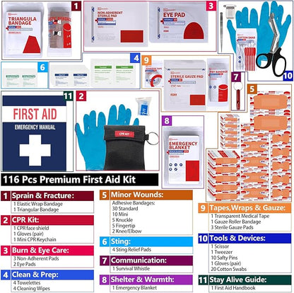 Small First aid Kits,Travel First Aid Kit with Labelled Compartments Molle System Compact Medical Kit for Car, Hiking, Backpacking, Camping, and Cycling