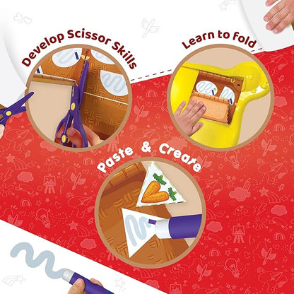Imagimake My First Craft Kit | 25 Craft Activities in Scissor Skills Activity Book | Toddler Arts and Crafts for Kids Ages 3,4,5,6 | Toddler Girls Toys | Perfect Gifts for 3 Year Old Girl and Boy