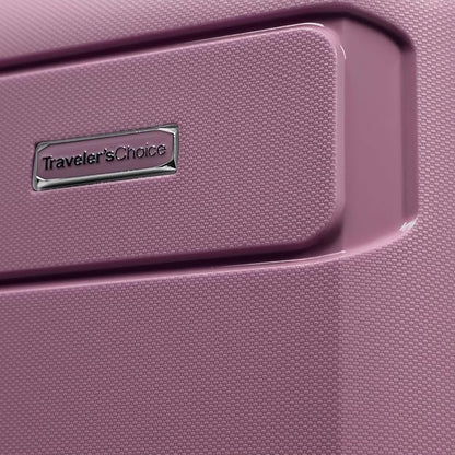 Traveler's Choice Pagosa Indestructible Hardshell Expandable Spinner Luggage, Mauve, 30-Inch Large