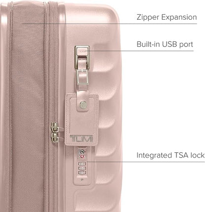 TUMI - 19 Degree International Expandable 4 Wheeled Carry-On - Hard Shell Suitcase - 21.8" X 14.0" X 9.0" - Mauve Texture