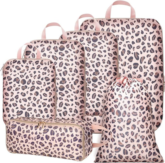 Cambond Compression Packing Cubes for Travel Women - Expandable Travel Bags Luggage Organizers Travel Essentials Compression Cubes for Travel Carry on Suitcases Organizer
