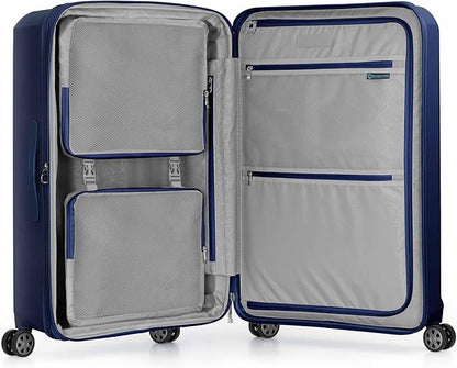Traveler's Choice Pagosa Indestructible Hardshell Expandable Spinner Luggage, Navy, 30-Inch Large