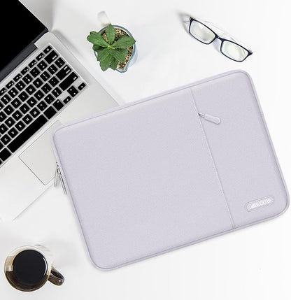 MOSISO Laptop Case 13.3 inch, 13-13.3 inch Laptop Sleeve Compatible with MacBook Air/Pro 13/Pro 14 M5 M4 M3 M2 M1, HP Dell ASUS Lenovo,Polyester Vertical Computer Sleeve Bag with Pocket, Dusty Lilac