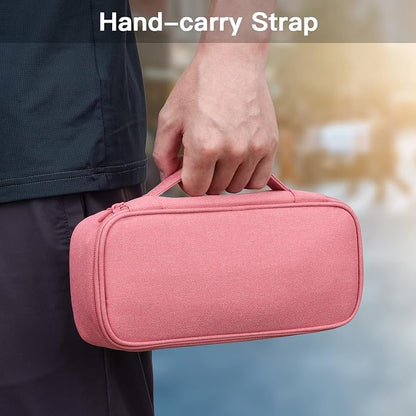 Cord Organizer Travel Case, Electronics Organizer Pouch Bag for Cable & Charger, Power bank, Phone, Tech Accessories (Pink)