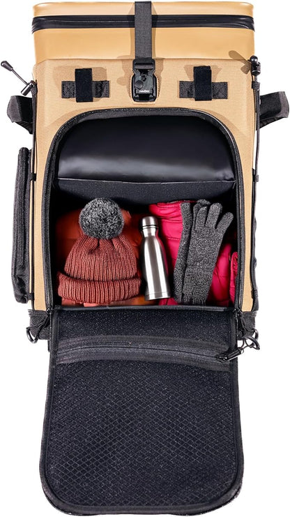 Convertible Cooler Backpack with Dry Storage by JustinCASE | Waterproof Travel Cooler Bag for Drinks, Clothes & Trips