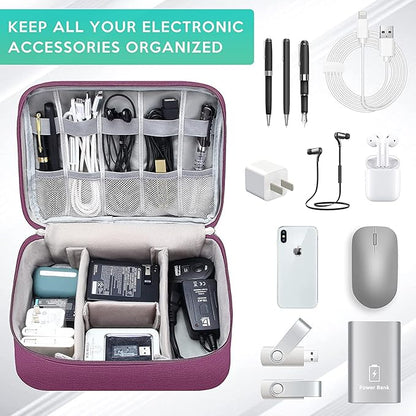Electronics Organizer Travel Cable Organizer Bag Waterproof Portable Digital Storage Bag Electronic Accessories Case Cable Charger Organizer Case