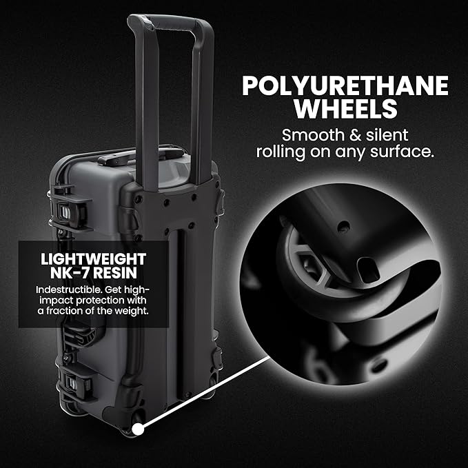 NANUK 935 Pro Photo Kit – Waterproof Travel Camera Hard Case with Padded Dividers and Wheels, 22” x 14” x 9” - Dustproof and Impact Resistant, Airline Carry-On Approved – Graphite