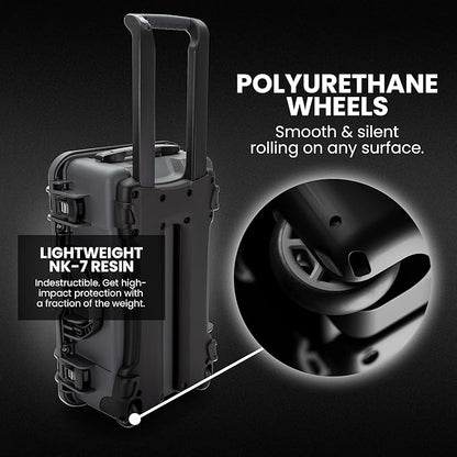 NANUK 935 Pro Photo Kit – Waterproof Travel Camera Hard Case with Padded Dividers and Wheels, 22” x 14” x 9” - Dustproof and Impact Resistant, Airline Carry-On Approved – Graphite