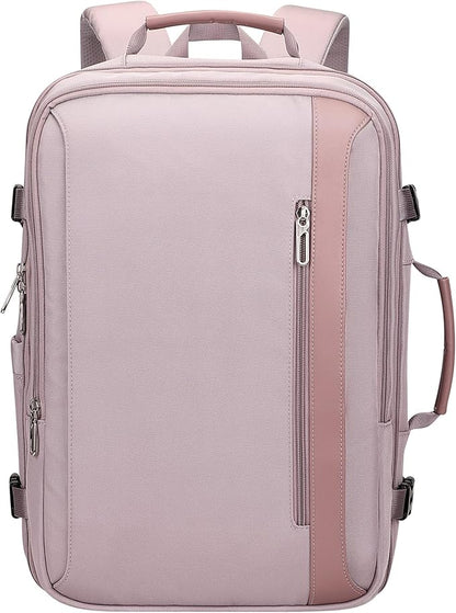 PIJUSHI Travel Backpack for Women Expandable Carry on Luggage Backpack Airline Approved Personal Item Laptop Bag(PE034 Light Purple)