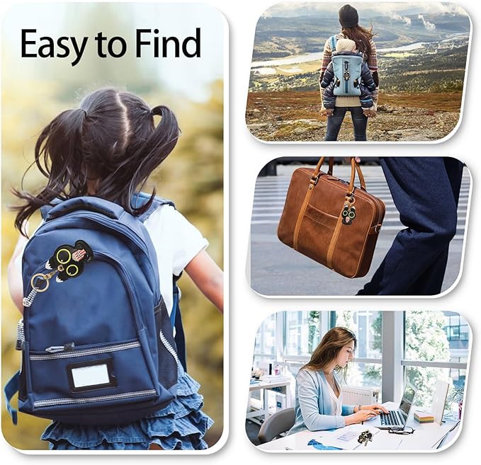 Leather Keychain Case Holder Compatible with Apple AirTag, GPS Airtag Keychain Finder Tracker with Key Ring, Anti-Scratch Protective Air Tag Cover