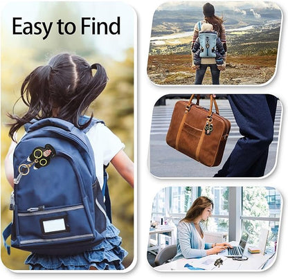 Leather Keychain Case Holder Compatible with Apple AirTag, GPS Airtag Keychain Finder Tracker with Key Ring, Anti-Scratch Protective Air Tag Cover