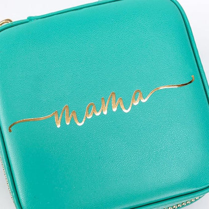 Angelina's Palace Personalized Jewelry Case with Name Engraved,Custom Leather Travel Jewelry Organizer Box for Rings,Earrings,Necklaces,Birthday Bridesmaid Gift For Women